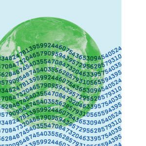 Graphic of the planet with numbers going across it.