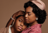 The actress playing Mamie Till-Mobley embraces her son, Emmett Till